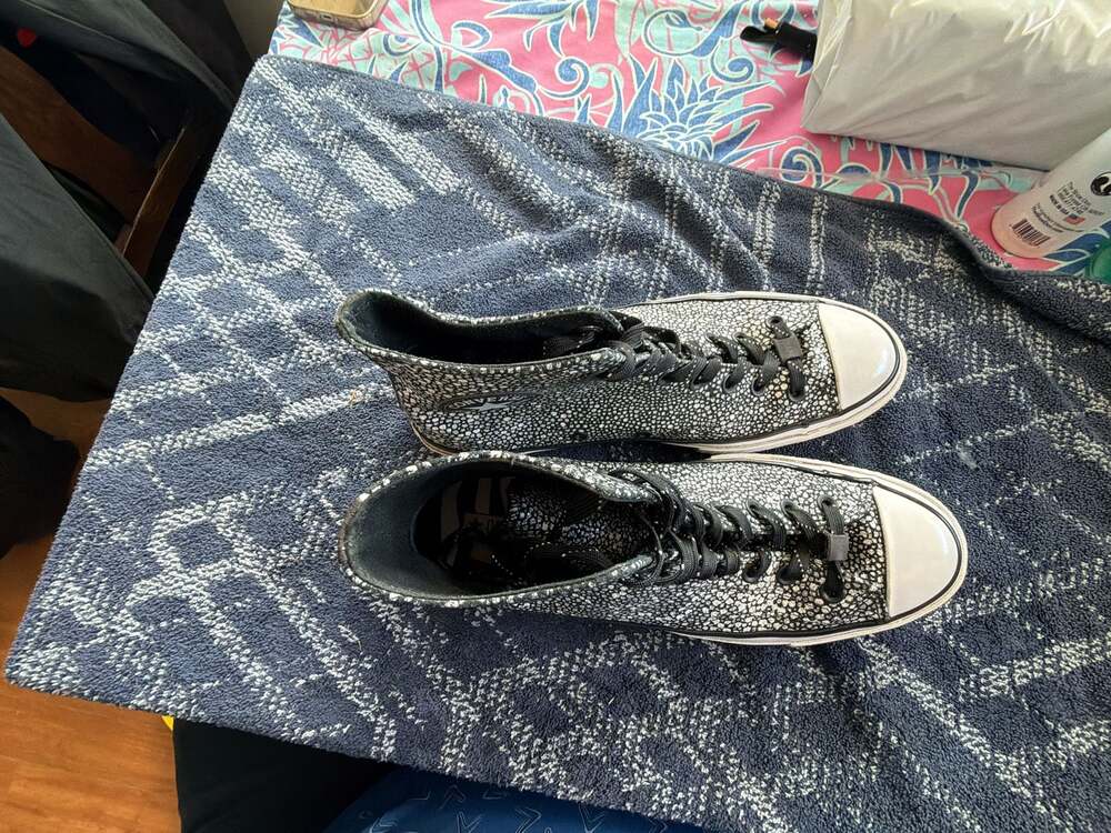 Converse Chuck Taylor All Star High Top Asphalt NYC Textured Leather Sneakers - Picture 6 of 8